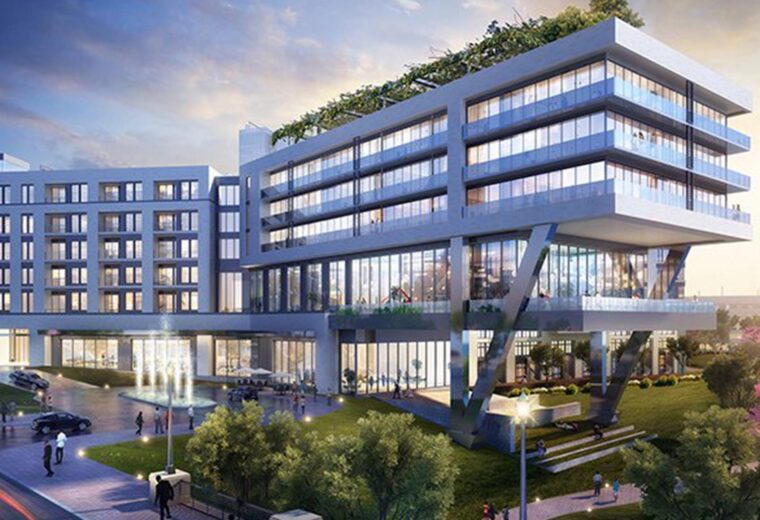 Rendering of One Rangers Way in Arlington, TX, featuring specialty foundations and earth retention solutions by Oscar Orduno, Inc..