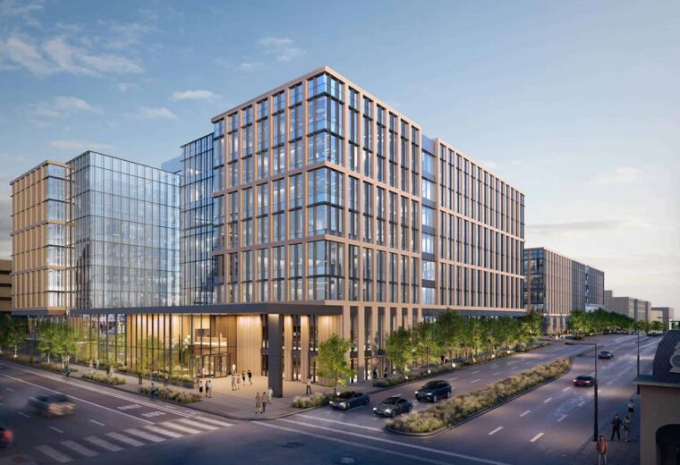 Rendering of the Texas Capitol Complex Phase II development in Austin, supported by Oscar Orduno, Inc. geotechnical and earth retention services.